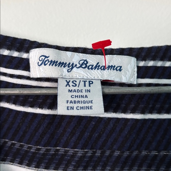 Tommy Bahama Navy and White Striped dress size extra Small XS/TP - Picture 3 of 5